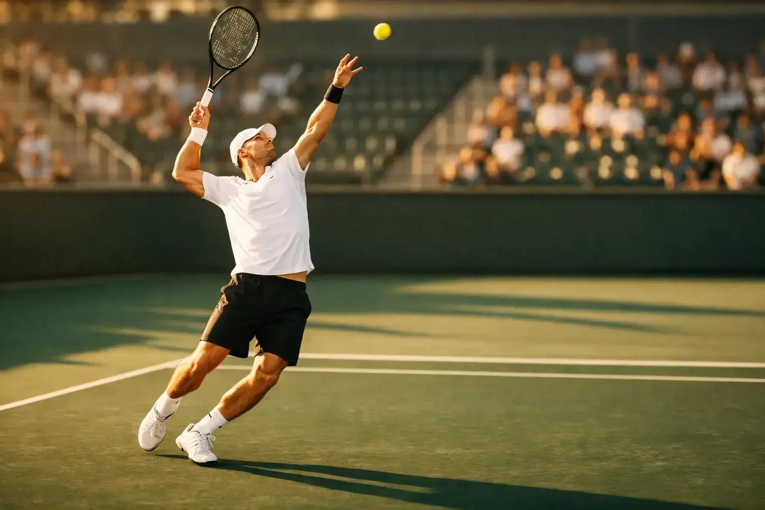 Tennisschläger und gelbe Tennisbälle auf einem Sandplatz mit Netz im Hintergrund
